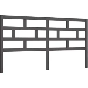 vidaXL Tête de lit Gris 206x4x100 cm Bois massif de pin