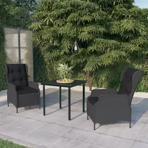 vidaXL Ensemble de salle à manger de jardin 3 pcs Gris foncé pas cher