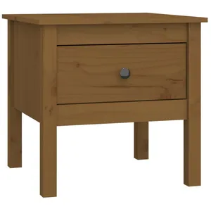 Comparateur de prix : vidaXL Table d'appoint Marron miel 50x50x49 cm Bois massif de pin