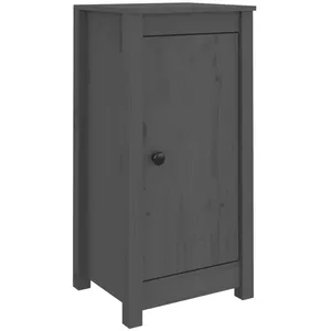 Comparateur de prix : vidaXL Buffets 2 pcs Gris 40x35x80 cm Bois massif de pin