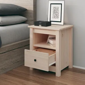 vidaXL Table de chevet 40x35x49 cm Bois de pin massif pas cher