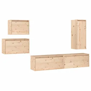 vidaXL Meubles TV 5 pcs Bois massif de pin pas cher
