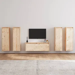 vidaXL Meubles TV 5 pcs Bois massif de pin pas cher