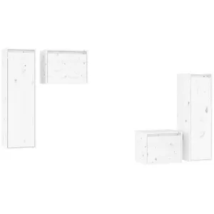 Comparateur de prix : vidaXL Meubles TV 4 pcs Blanc Bois massif de pin