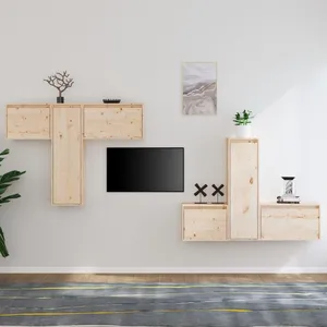 vidaXL Meubles TV 6 pcs Bois massif de pin pas cher