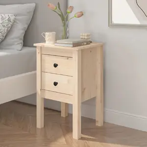 vidaXL Table de chevet 40x35x61,5 cm Bois de pin massif pas cher