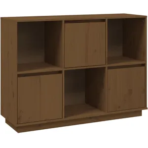 vidaXL Buffet Marron miel 110.5x35x80 cm Bois massif de pin