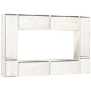 Comparateur de prix : vidaXL Meubles TV 8 pcs Blanc Bois massif de pin