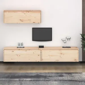 vidaXL Meubles TV 3 pcs Bois massif de pin pas cher