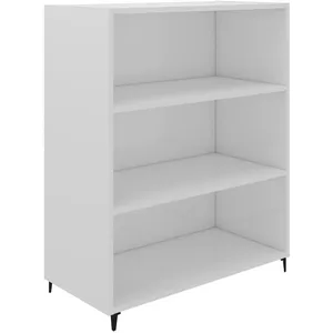 vidaXL Buffet Blanc brillant 69,5x32,5x90 cm Bois d'ingénierie pas cher