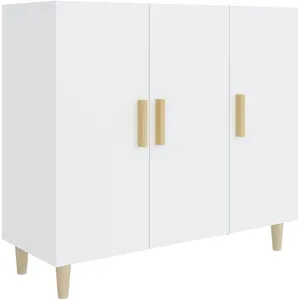Comparateur de prix : vidaXL Buffet blanc 90x34x80 cm bois d'ingénierie