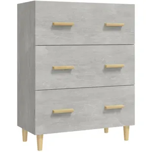 Comparateur de prix : vidaXL Buffet Gris béton 70x34x90 cm Bois d'ingénierie