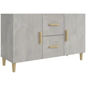 vidaXL Buffet gris béton 100x36x60 cm bois d'ingénierie pas cher