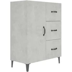 vidaXL Buffet gris béton 69,5x34x90 cm bois d'ingénierie pas cher