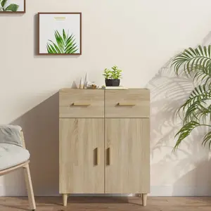 vidaXL Buffet Chêne sonoma 69,5x34x90 cm Bois d'ingénierie pas cher