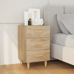 vidaXL Table de chevet chêne sonoma 40x40x66 cm bois d'ingénierie pas cher