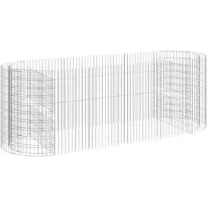 vidaXL Lit surélevé à gabion Fer galvanisé 300x100x100 cm
