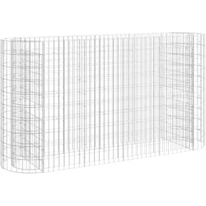 vidaXL Lit surélevé à gabion Fer galvanisé 190x50x100 cm