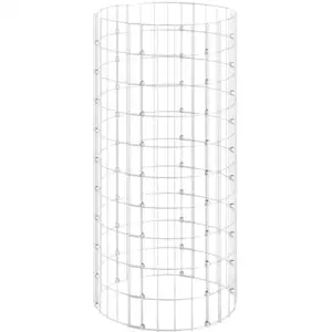 vidaXL Vidaxl Poteau À Gabion Circulaire Acier Galvanisé Ø50x100 Cm pas cher