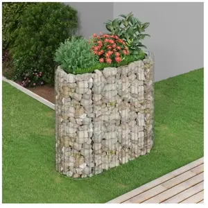 vidaXL Lit surélevé à gabion Fer galvanisé 120x50x100 cm
