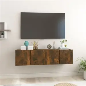 Comparateur de prix : vidaXL Meubles TV suspendus 2 pcs Chêne fumé 60x30x30 cm