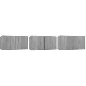 Comparateur de prix : vidaXL Meubles TV suspendus Sonoma gris 3 pcs 60x30x30 cm Bois