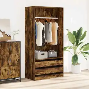 vidaXL Garde-robe Chêne fumé 100x50x200 cm Bois d'ingénierie