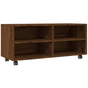 vidaXL Meuble TV sur roulettes Chêne marron 90x35x35cm Bois ingénierie pas cher