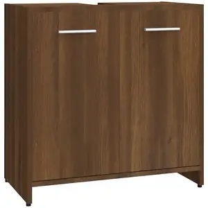 vidaXL Armoire de bain Chêne marron 60x33x60 cm Bois d'ingénierie pas cher