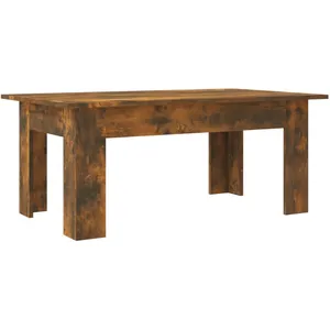 vidaXL Table basse Chêne fumé 100x60x42 cm Bois d'ingénierie pas cher