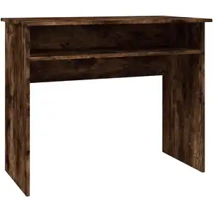 Comparateur de prix : vidaXL Bureau Chêne fumé 90x50x74 cm Bois d'ingénierie