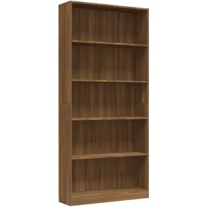 vidaXL Bibliothèque 5 niveaux Chêne marron 80x24x175cm Bois ingénierie