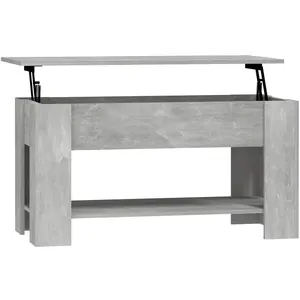 Comparateur de prix : vidaXL Table basse Gris béton 101x49x52 cm Bois d'ingénierie