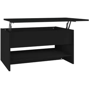 vidaXL Table basse Noir 80x50x40 cm Bois d'ingénierie pas cher