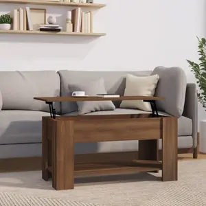 vidaXL Table basse Chêne marron 101x49x52 cm Bois d'ingénierie pas cher