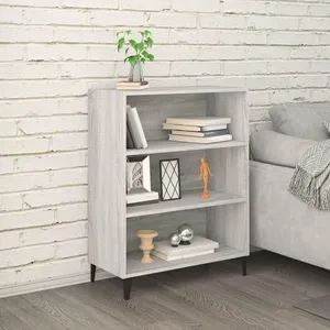 vidaXL Buffet Sonoma gris 69,5x32,5x90 cm Bois d'ingénierie pas cher