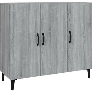 vidaXL Buffet sonoma gris 90x34x80 cm bois d'ingénierie pas cher