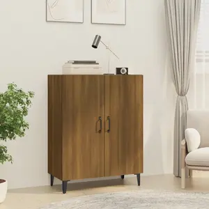 vidaXL Buffet Chêne marron 70x34x90 cm Bois d'ingénierie pas cher