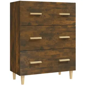 vidaXL Buffet Chêne fumé 70x34x90 cm Bois d'ingénierie