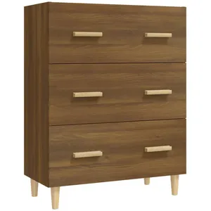 vidaXL Buffet Chêne marron 70x34x90 cm Bois d'ingénierie