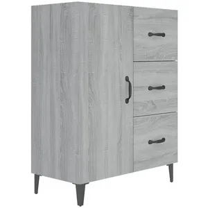 vidaXL Buffet sonoma gris 69,5x34x90 cm bois d'ingénierie pas cher