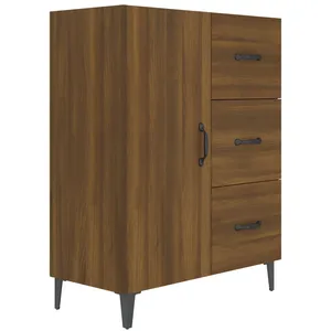 vidaXL Buffet chêne marron 69,5x34x90 cm bois d'ingénierie pas cher