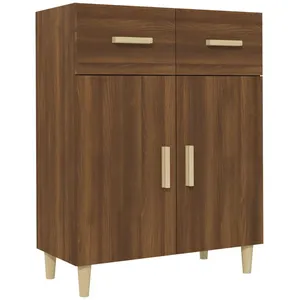 vidaXL Buffet Chêne marron 69,5x34x89 cm Bois d'ingénierie pas cher