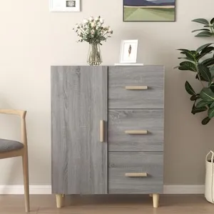 vidaXL Buffet sonoma gris 69,5x34x90 cm bois d'ingénierie pas cher