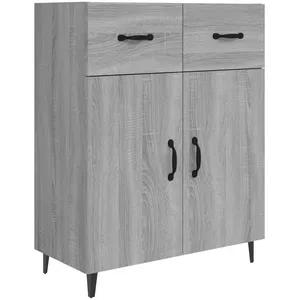 vidaXL Buffet sonoma gris 69,5x34x90 cm bois d'ingénierie pas cher