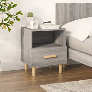 vidaXL Tables de chevet Sonoma gris 40x35x47 cm 817299 pas cher