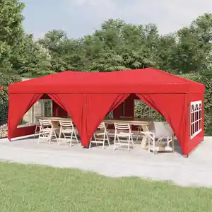 Comparateur de prix : vidaXL Tente de réception pliable avec parois Rouge 3x6 m