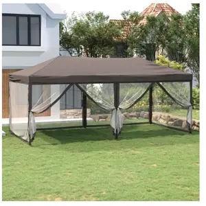 Comparateur de prix : vidaXL Tente de réception pliable avec parois Taupe 3x6 m