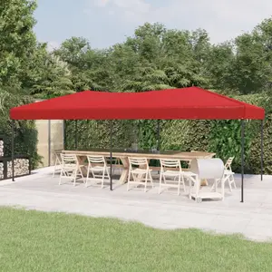 vidaXL Tente de réception pliable Rouge 3x6 m pas cher