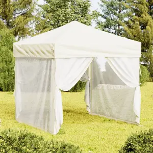 Comparateur de prix : vidaXL Tente de réception pliable avec parois Crème 2x2 m
